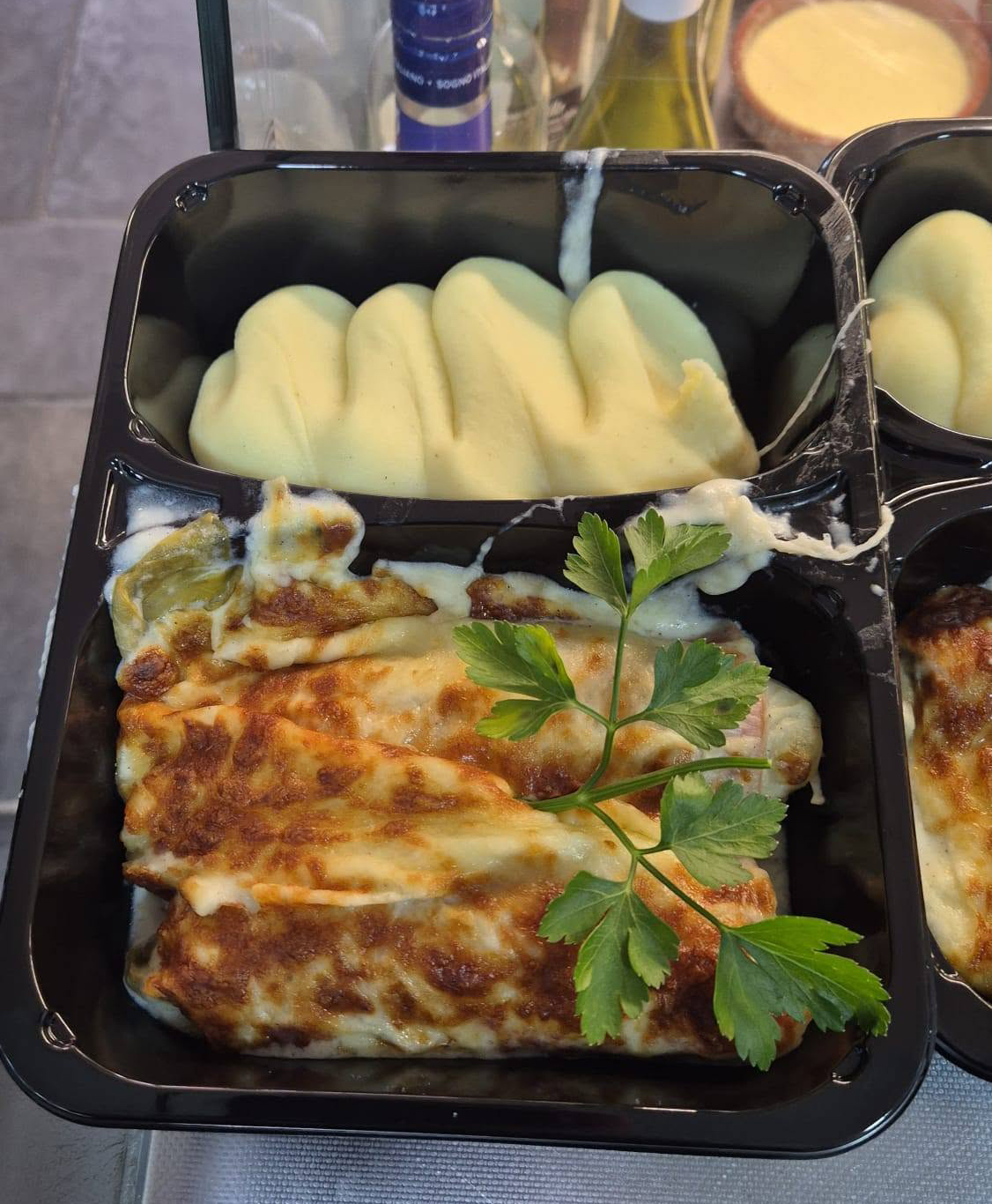 Tranche de porcelet sauce aux champignons